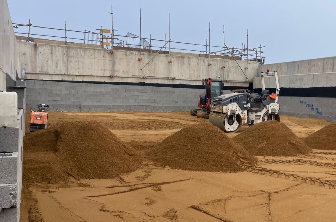 Plant machinery at the A46 Stoneleigh Junction