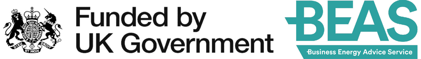 Logos for Funded by UK Government and BEAS