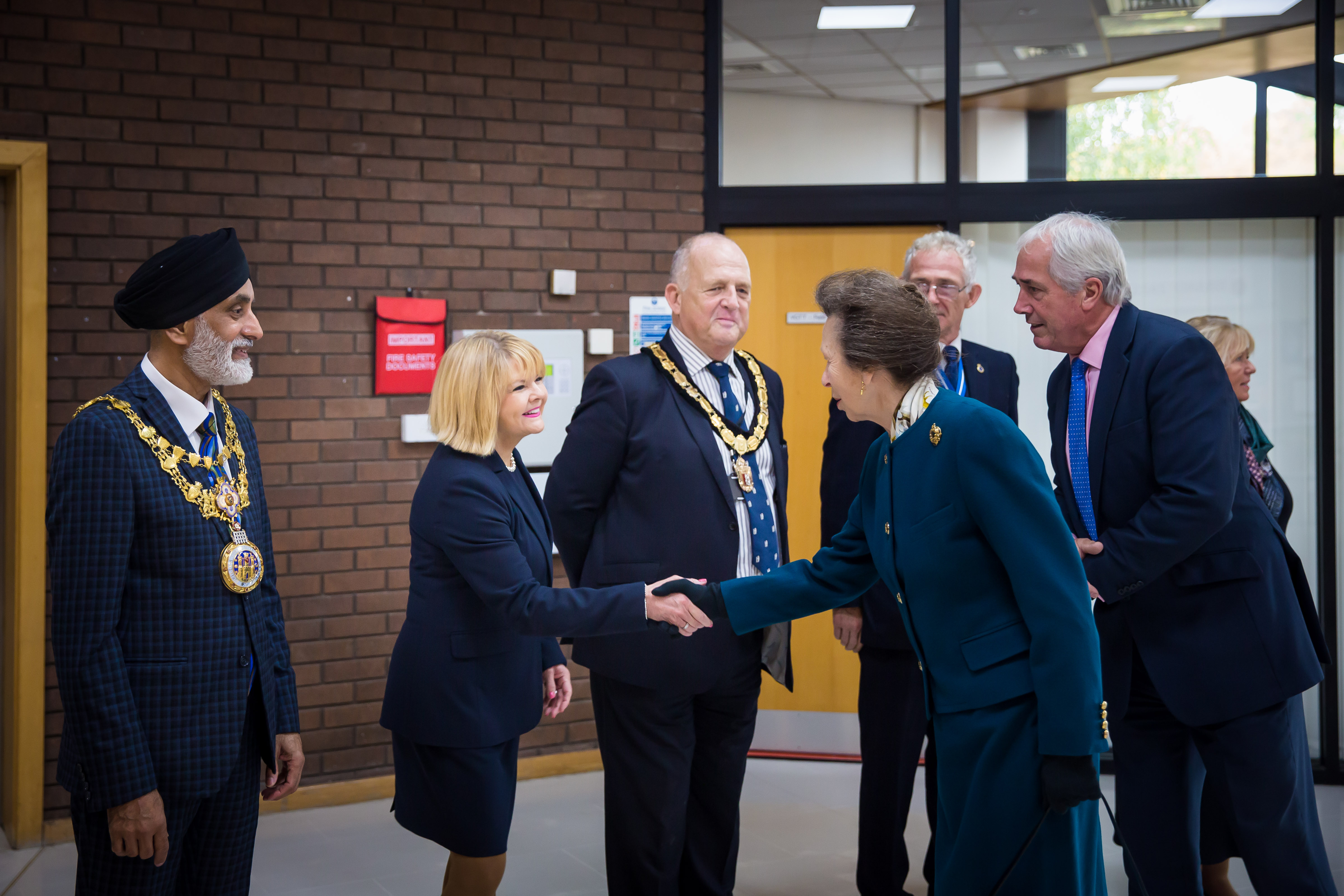 Chief Executive of Warwickshire County Council, Monica Fogarty, meets Princess Anne at the conference.