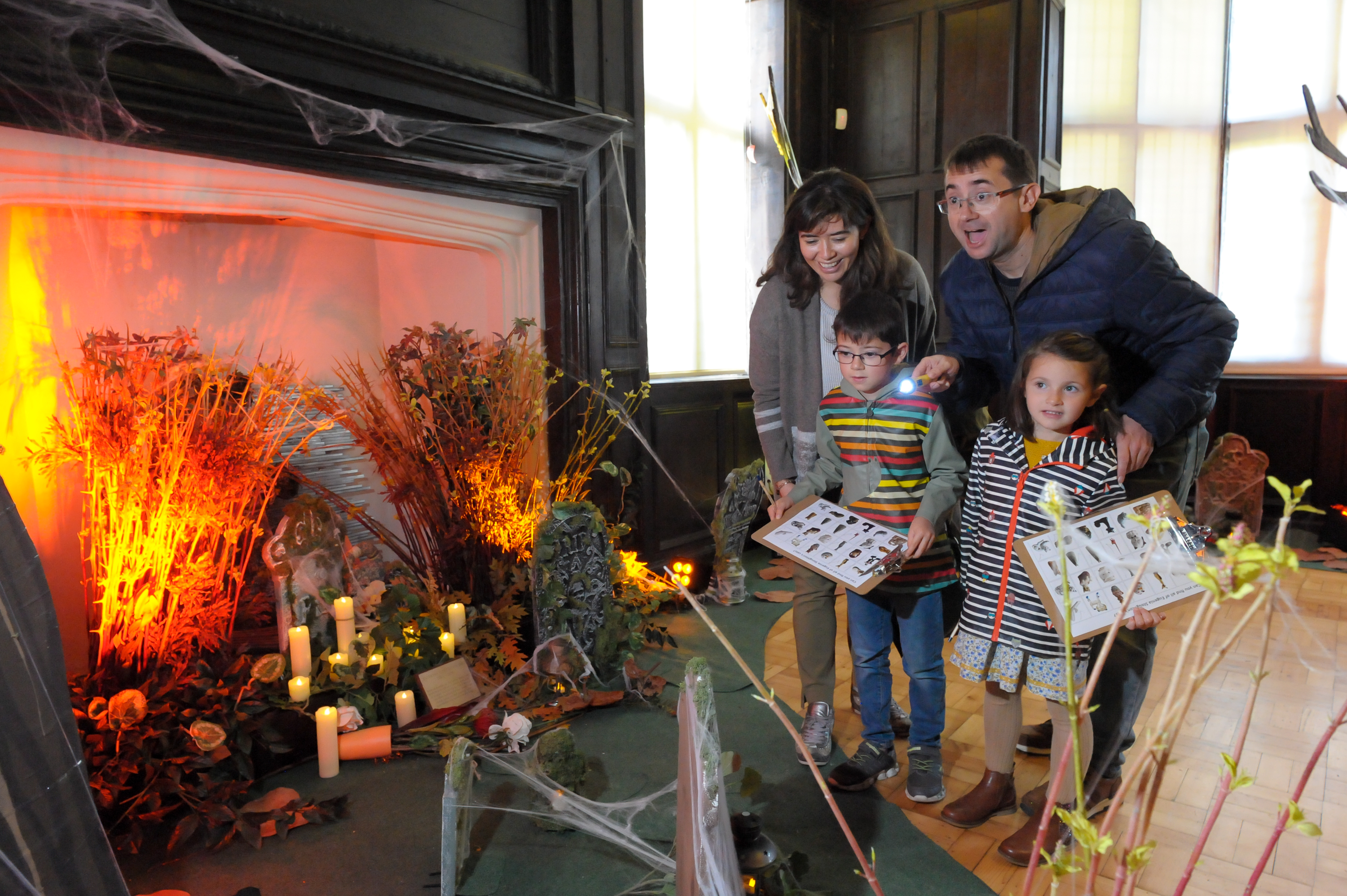 A family enjoying the Halloween festivities at St. John's House