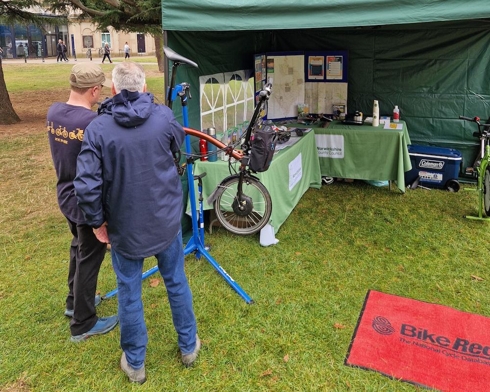 Image of Dr Bike set up at a local community event