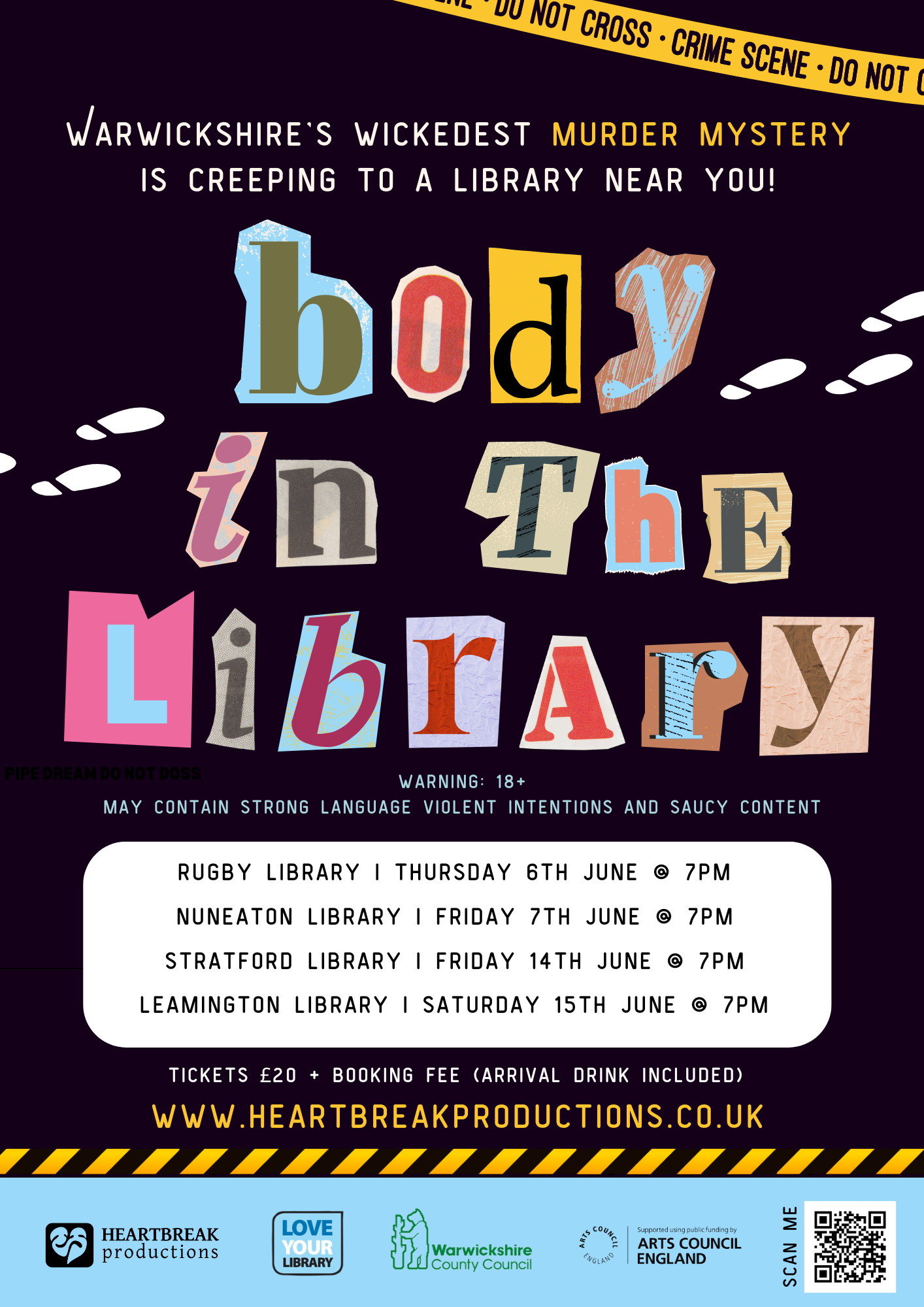 Body in the Library murder mystery events.