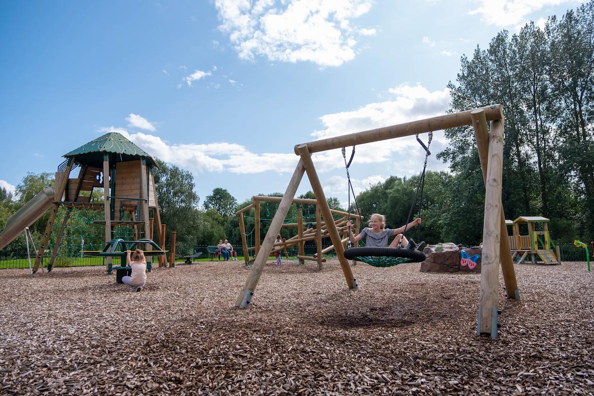 Image of a children's play area at a Warwickshire country park