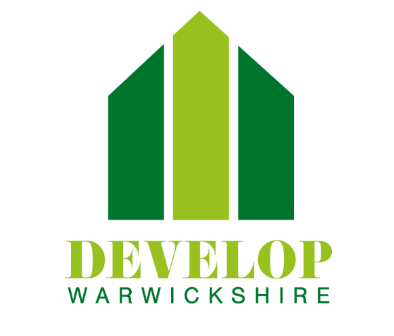 Develop Warwickshire branding house shape