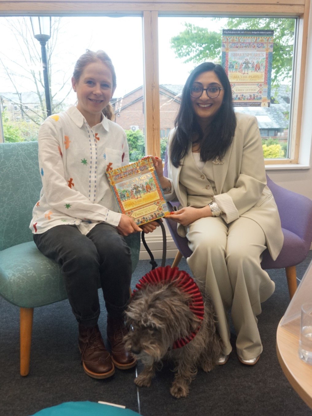 Photo (from left to right): Illustrator Emily Sutton and Dr Anjna Chouhan with their new children’s book “Shakespeare's First Folio: All The Plays”.