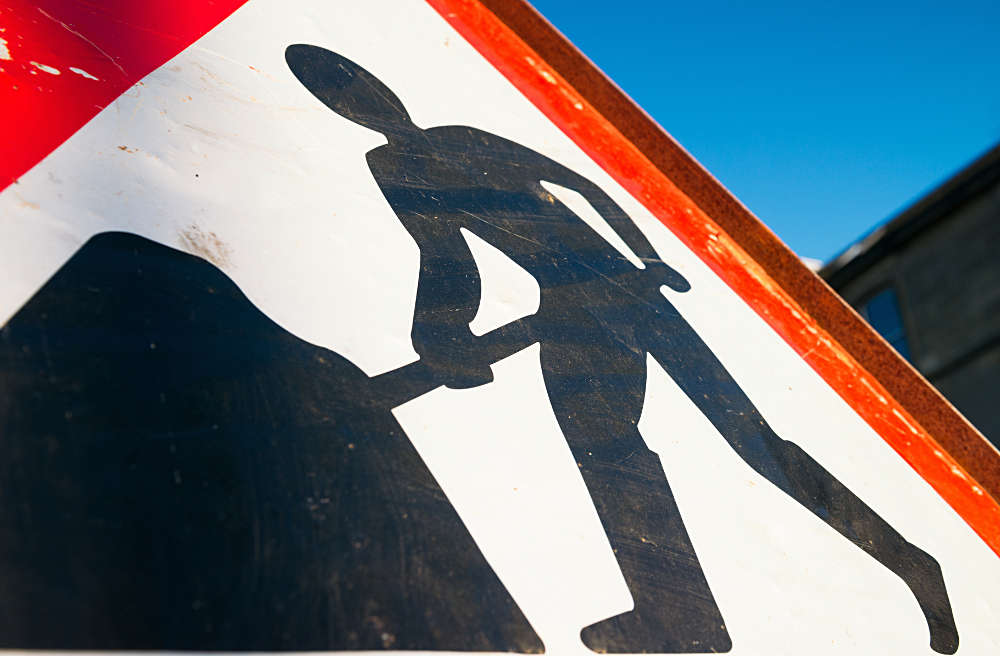 Roadworks sign