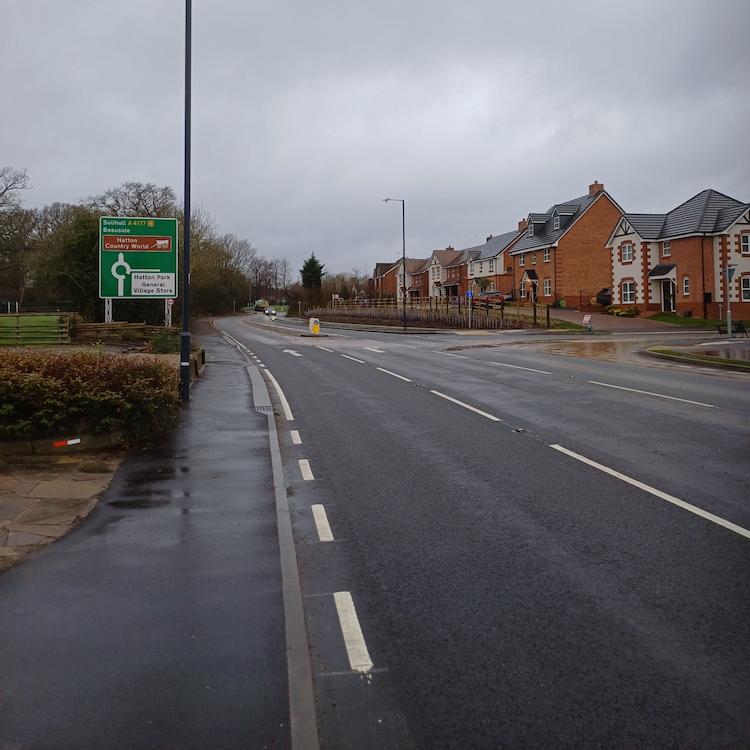 Image of the resurfaced road and improved markings