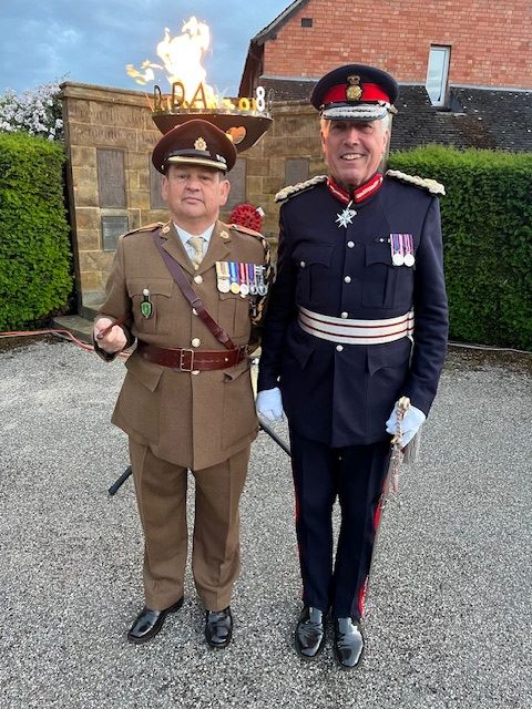 Tim Cox, Warwickshire’s Lord Lieutenant at lighting of memorial beacon