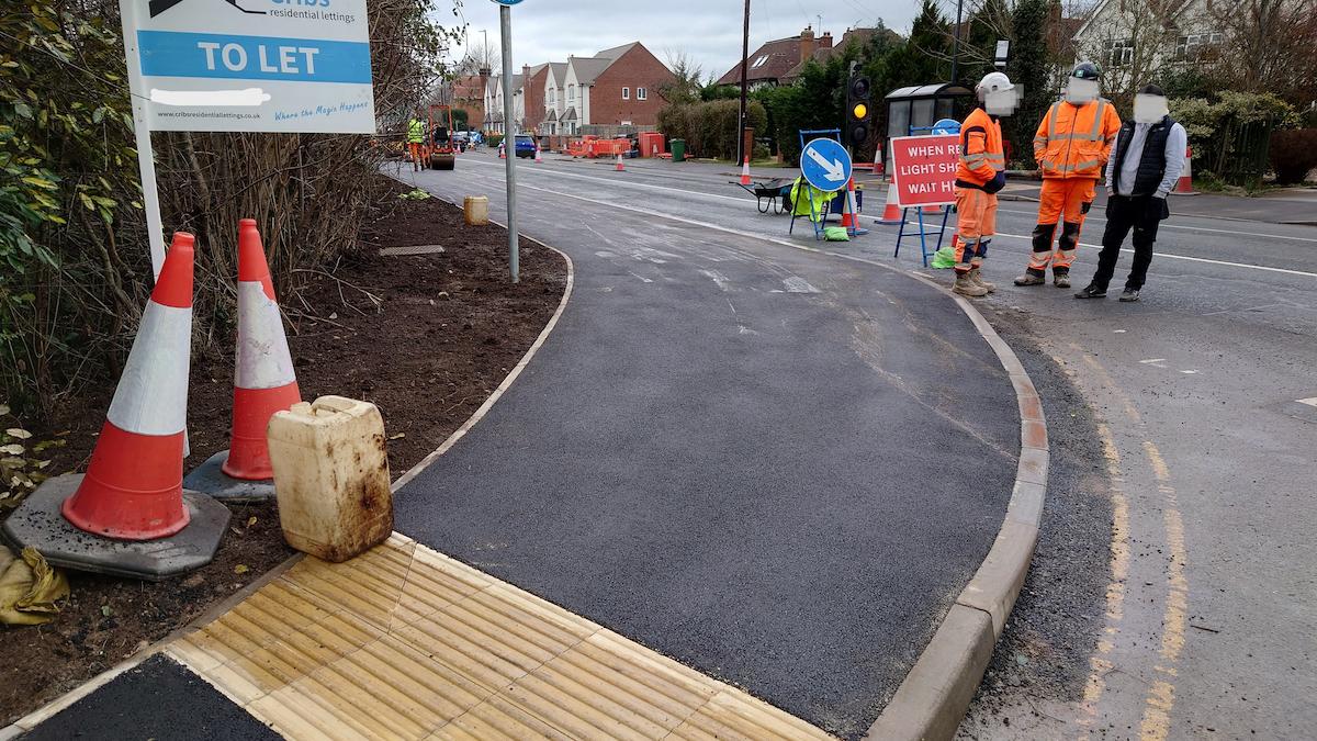 Existing Give Way sign relocated for easier access to and from Worths Way along the northern footway2