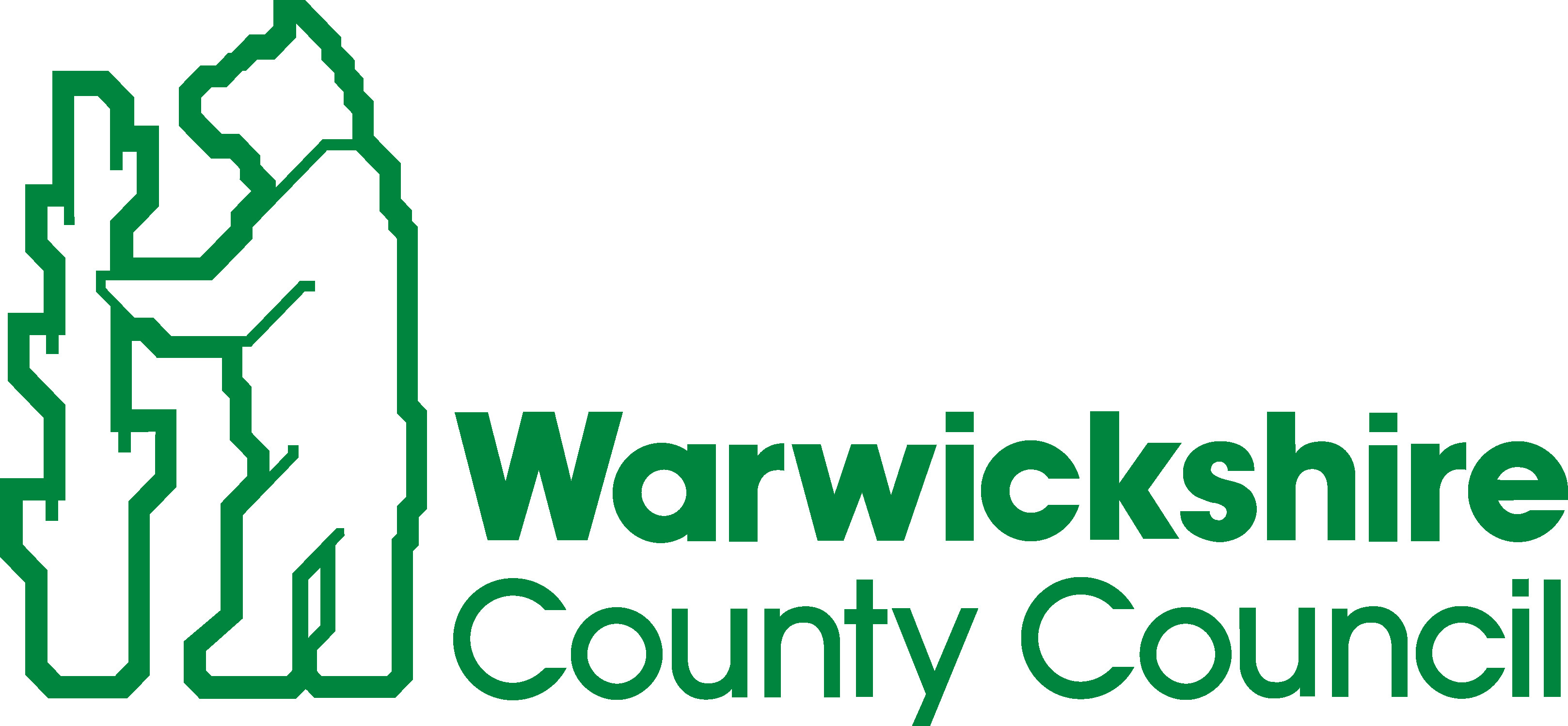 Warwickshire County Council logo in green