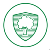 Green tree icon within a shield clipart