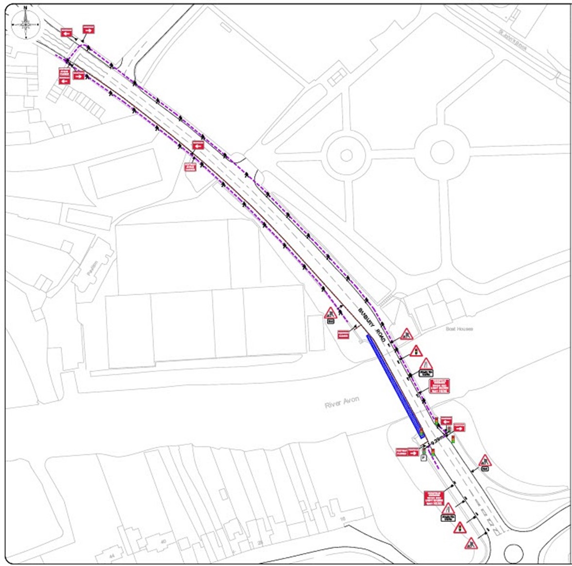 Pedestrian diversion route